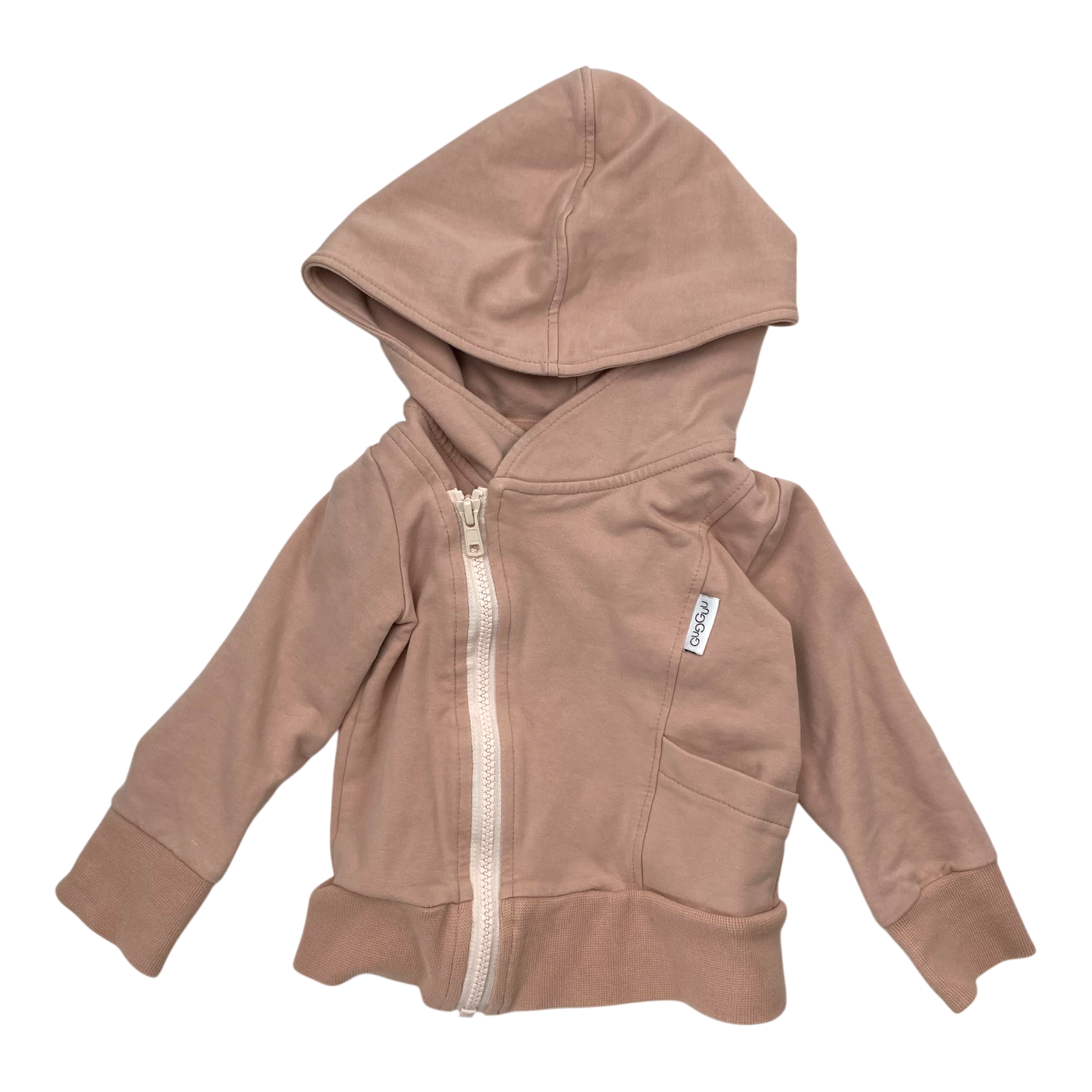 Gugguu zipper hoodie, pink | 80cm