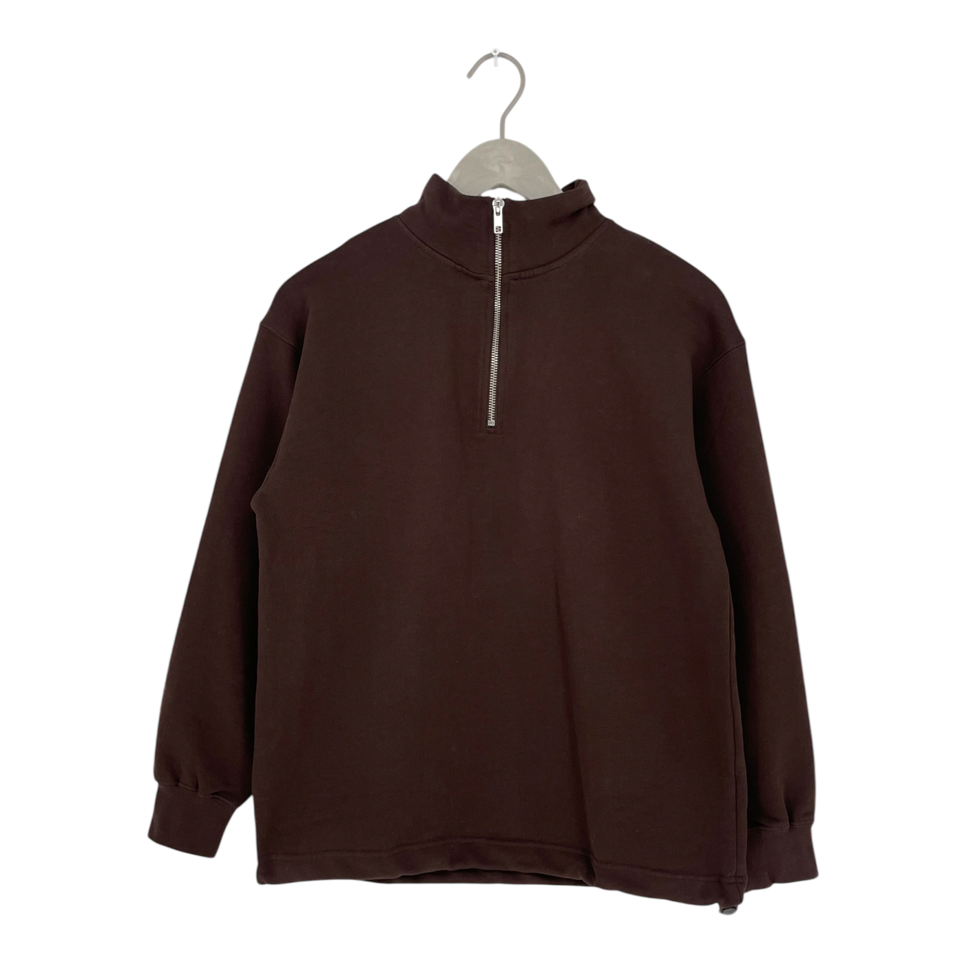 Toive half-zip college shirt, brown | unisex XS