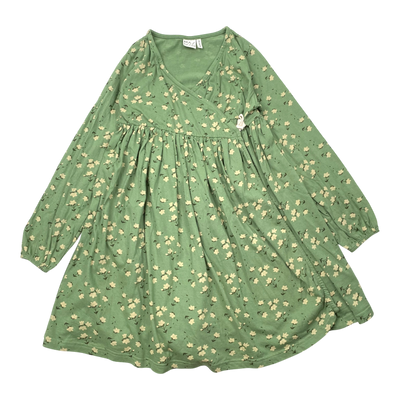 Mainio wrap dress, flower | 134/140cm
