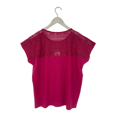 Tranquillo lace t-shirt, aniline red | woman M