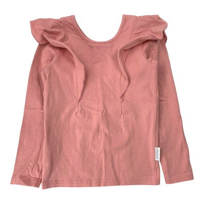 Gugguu frill shirt, salmon pink | 98cm