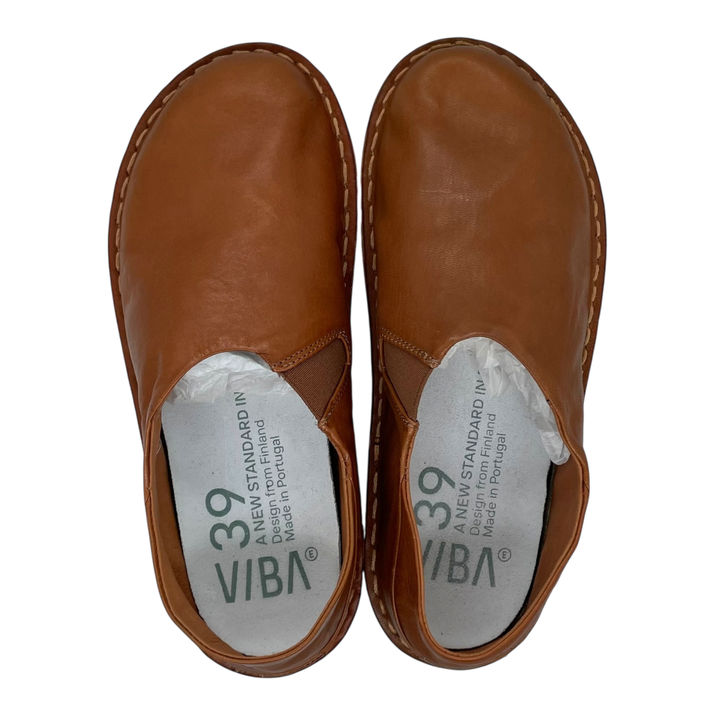Vibe Zuma Lederschuhe, Cognac Brown | 39