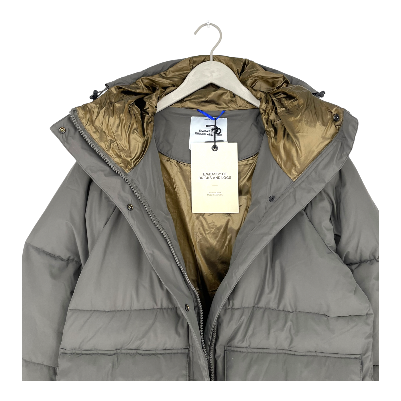 Embassy of Bricks and Logs ry puffer jacket, brown | unisex S