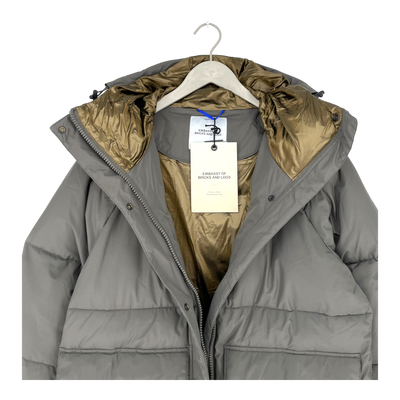 Embassy of Bricks and Logs ry puffer jacket, brown | unisex S