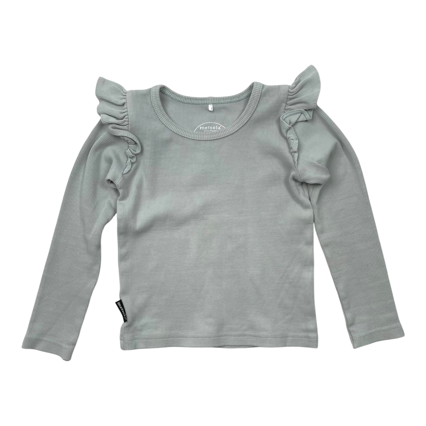 Metsola frill shirt, mint | 98cm