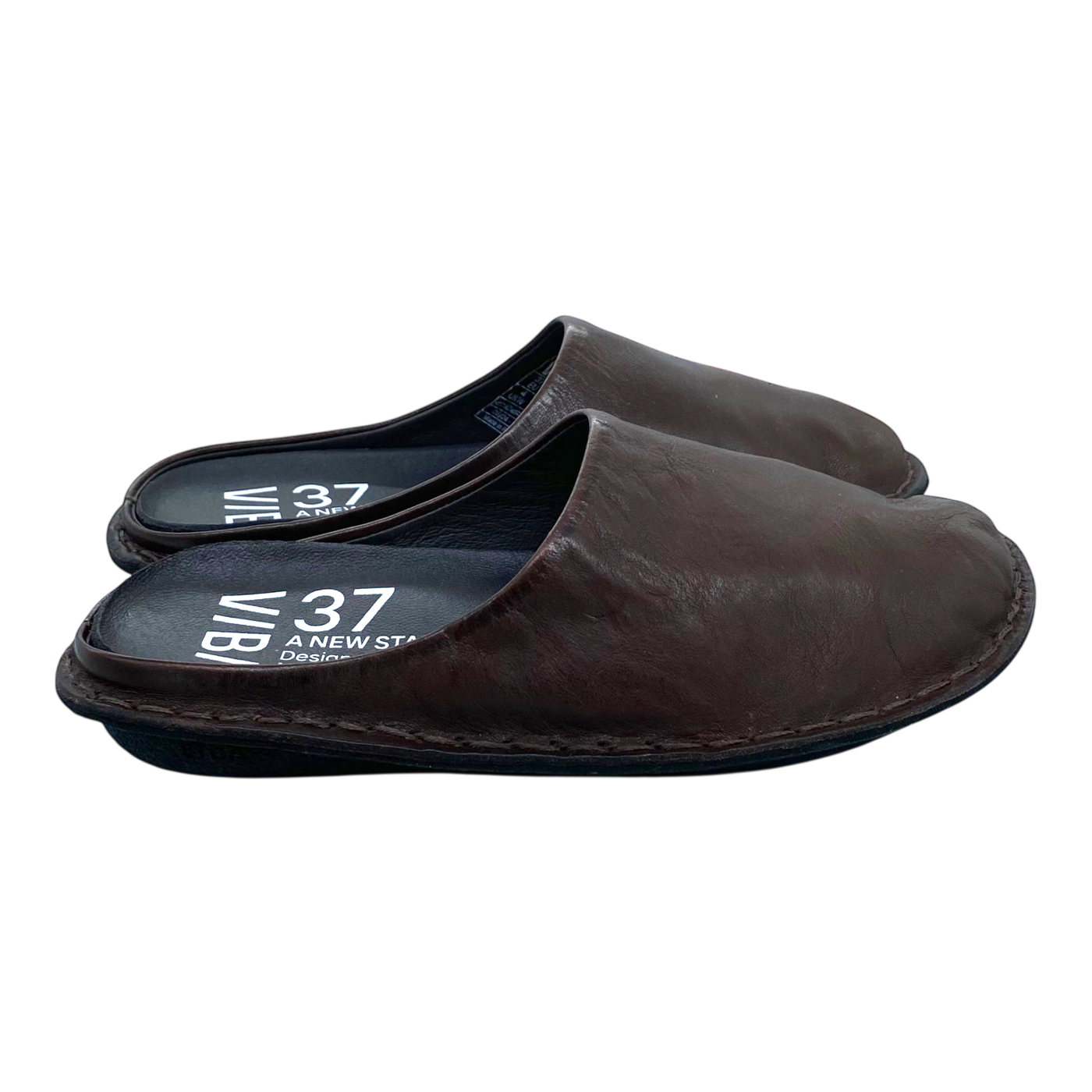 VIBAe Roma leather slippers, cocoa brown | 37