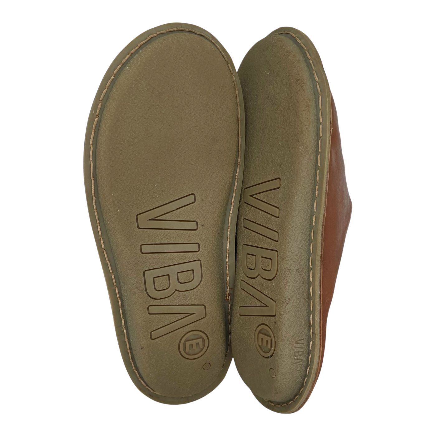 VIBAe Roma leather slippers, cognac brown | 42
