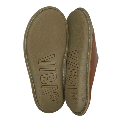 VIBAe Roma leather slippers, cognac brown | 42