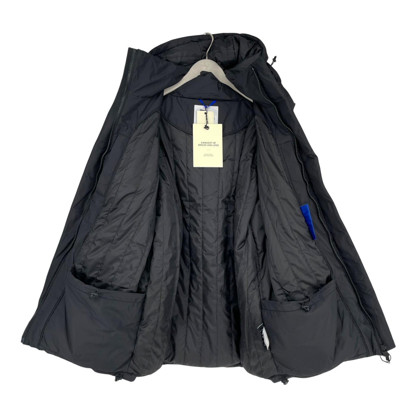 Embassy of Bricks and Logs astoria parka jacket, black | unisex L