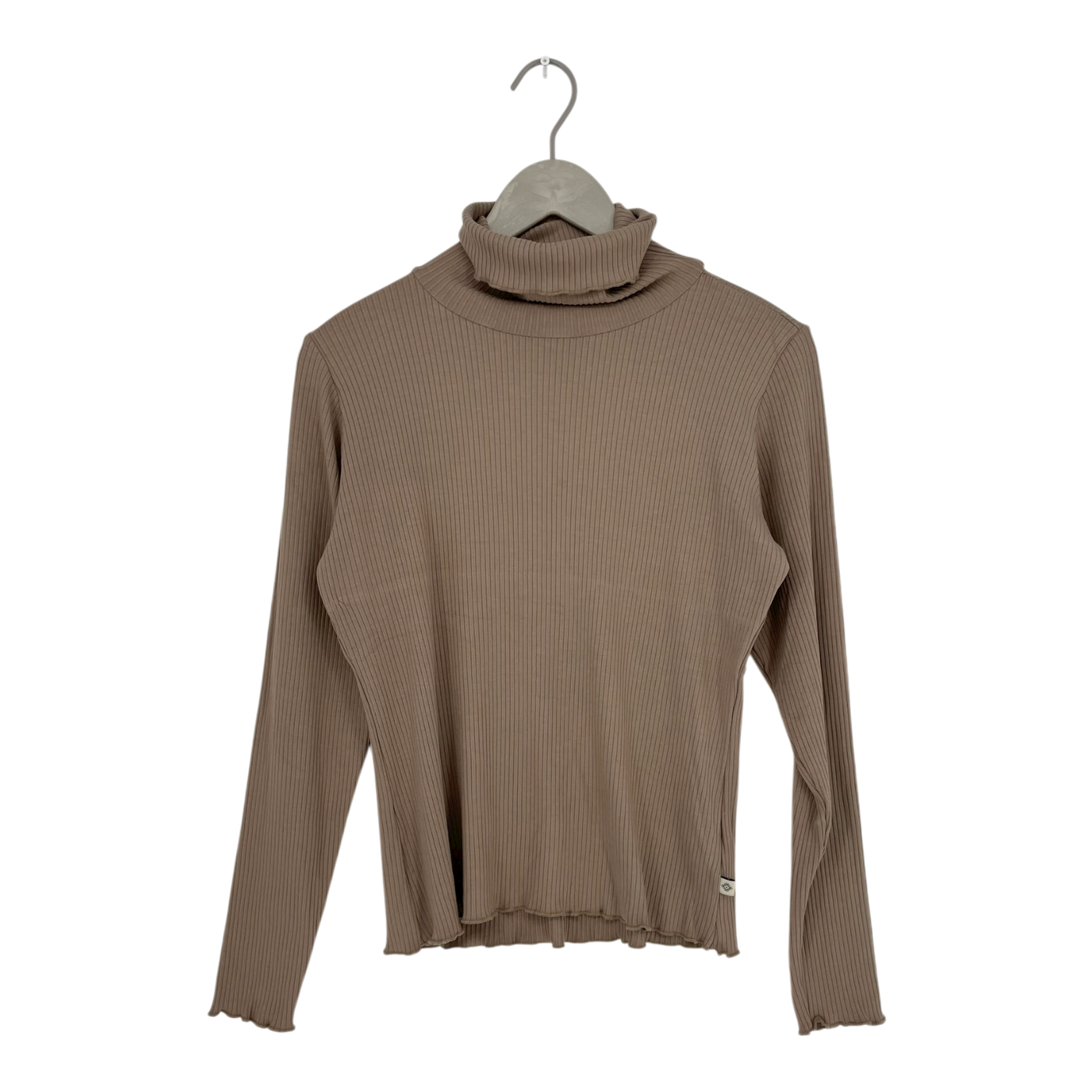 Kaiko rib turtleneck shirt, beige | woman L