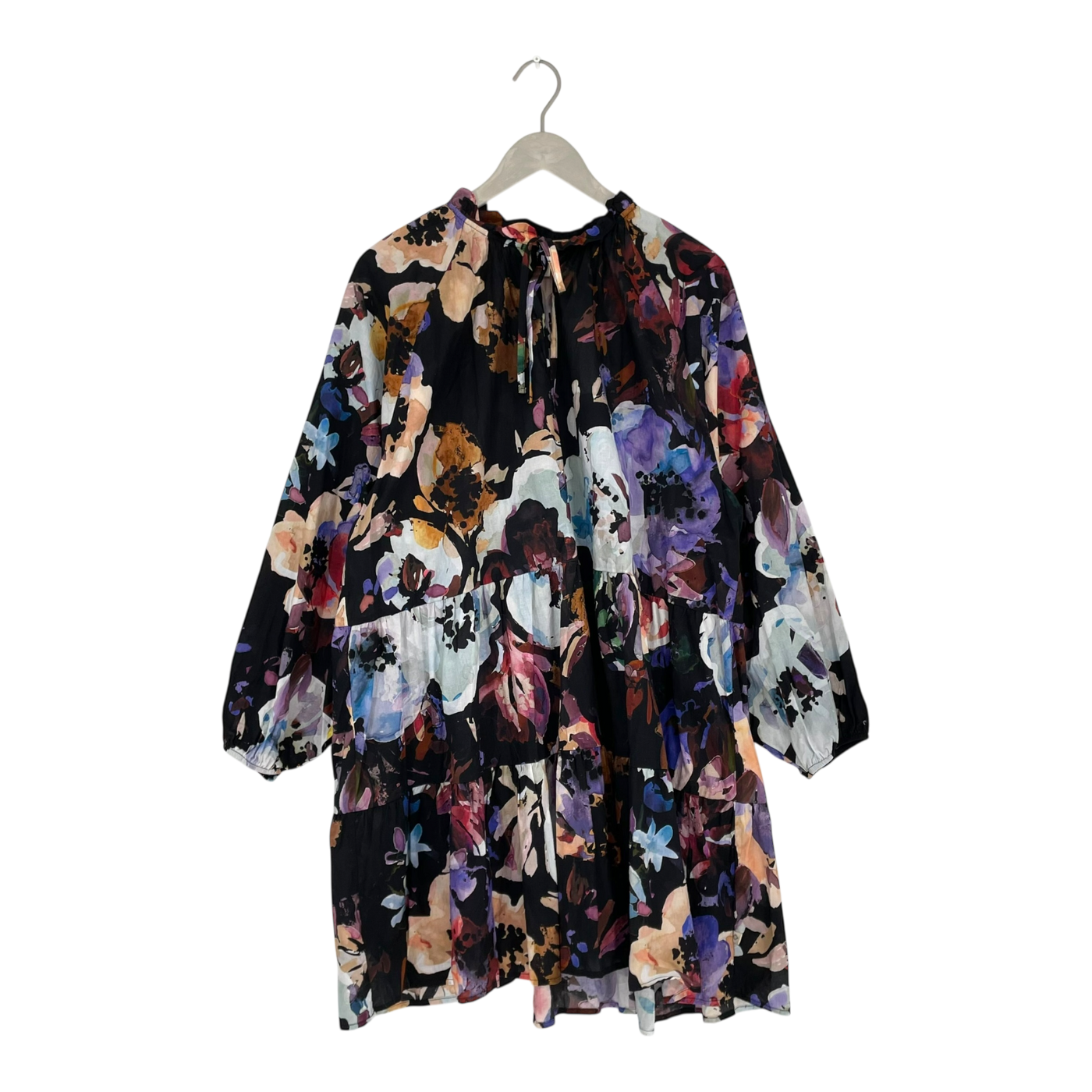 Kaiko voluminous tunic, black anemone | woman XL