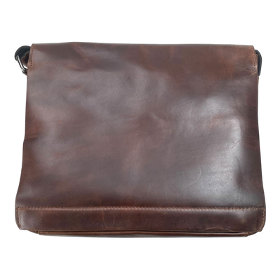 Harold's Bags leather campo messenger bag M, dark brown