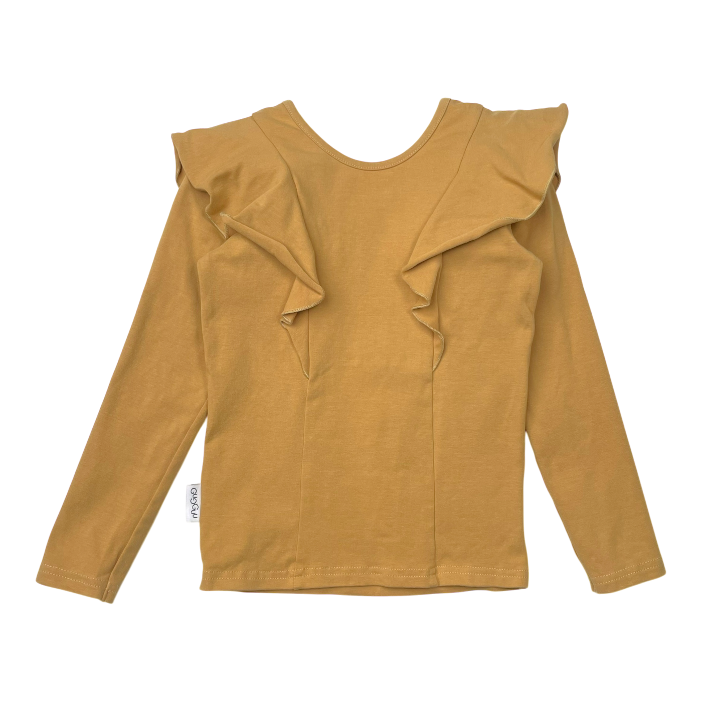 Gugguu frill shirt, gold | 98cm