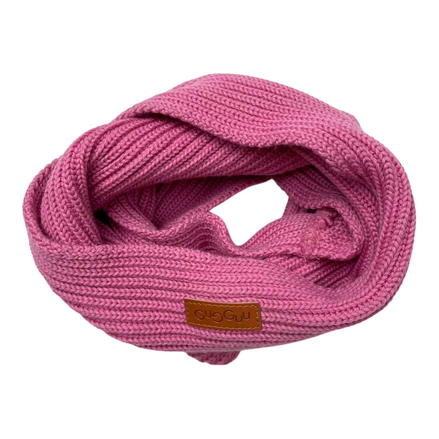 Gugguu merino tube scarf, pink | kids one size