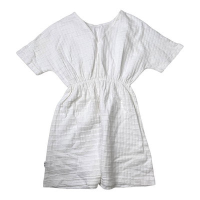 Mainio waffle dress, white | 110/116cm