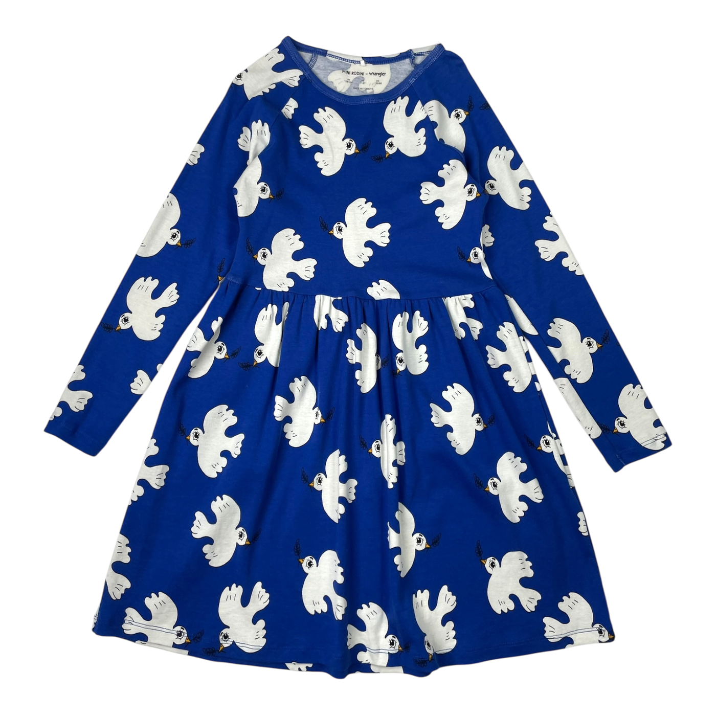 Mini Rodini x Wrangler dress, bird | 128/134cm