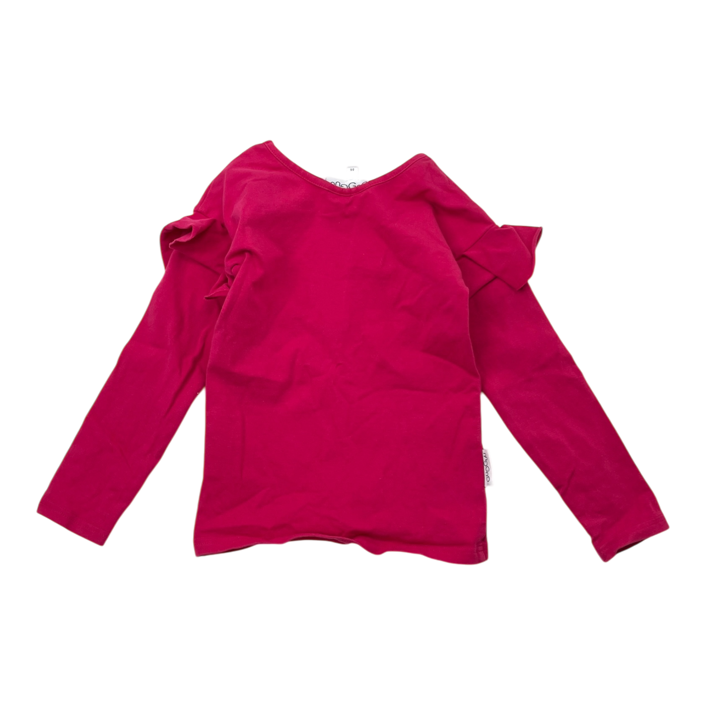 Gugguu frill shirt, deep pink | 86cm