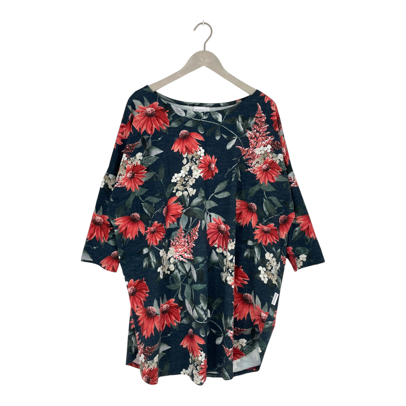 Versonpuoti tunic shirt, flowers | woman XXL