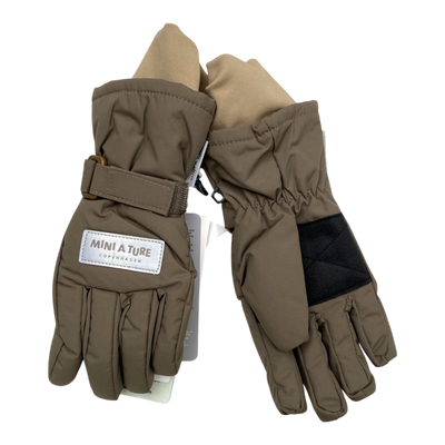 Mini A Ture matcelio golves, coffee | 4-5y
