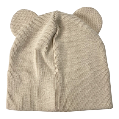 Gugguu cotton knitted beanie with ears, wheat | 53cm