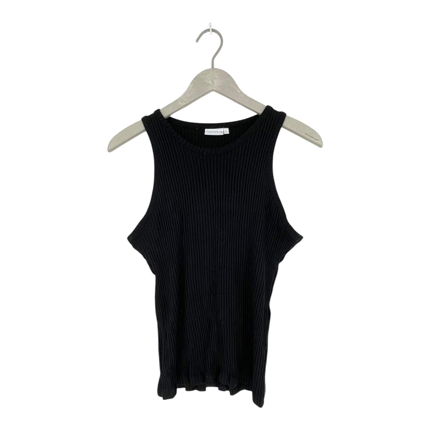 Riva Clothing rib tank, black| woman L