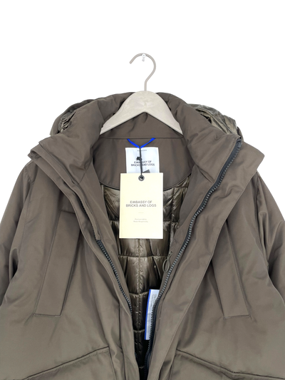 Embassy of Bricks and Logs haddock parka jacket, dark green | unisex L