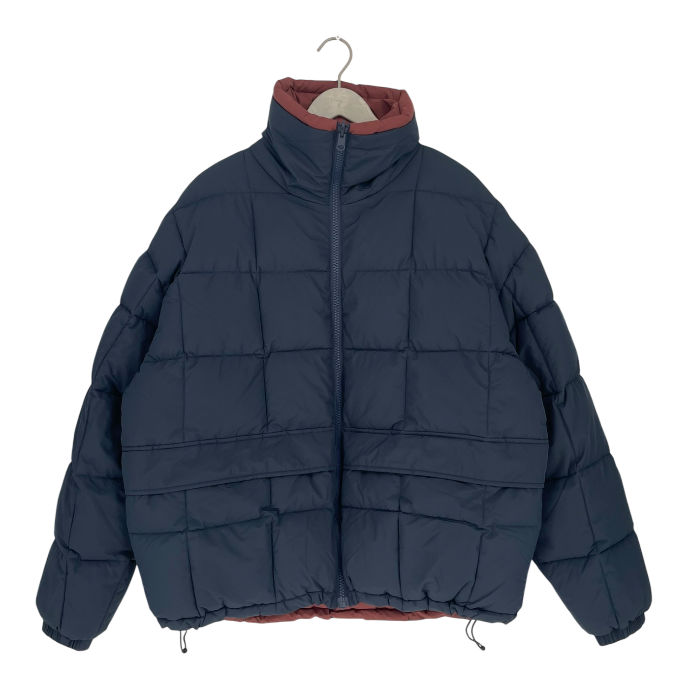 Embassy of Bricks and Logs quilted puffer jacket, dark navy | unisex L