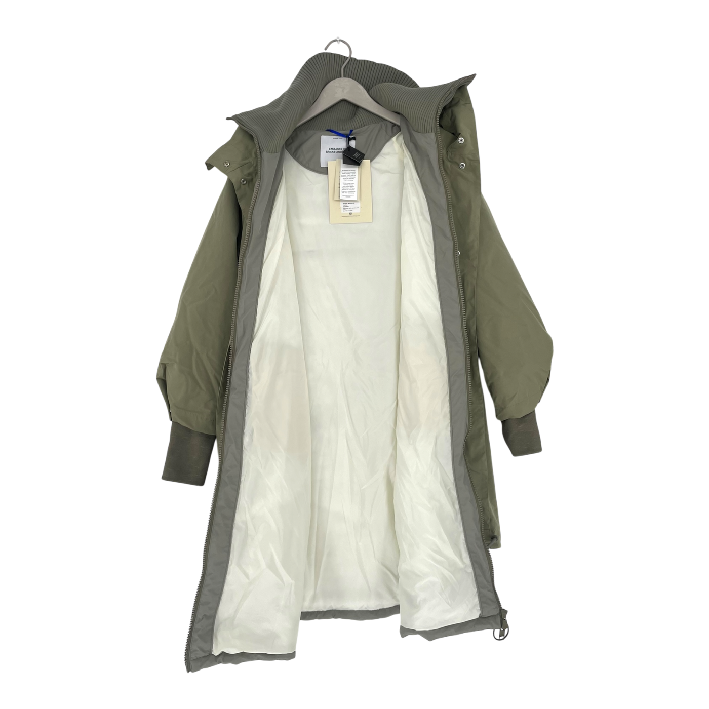 Embassy of Bricks and Logs Selma modular parka, pale olive | woman S