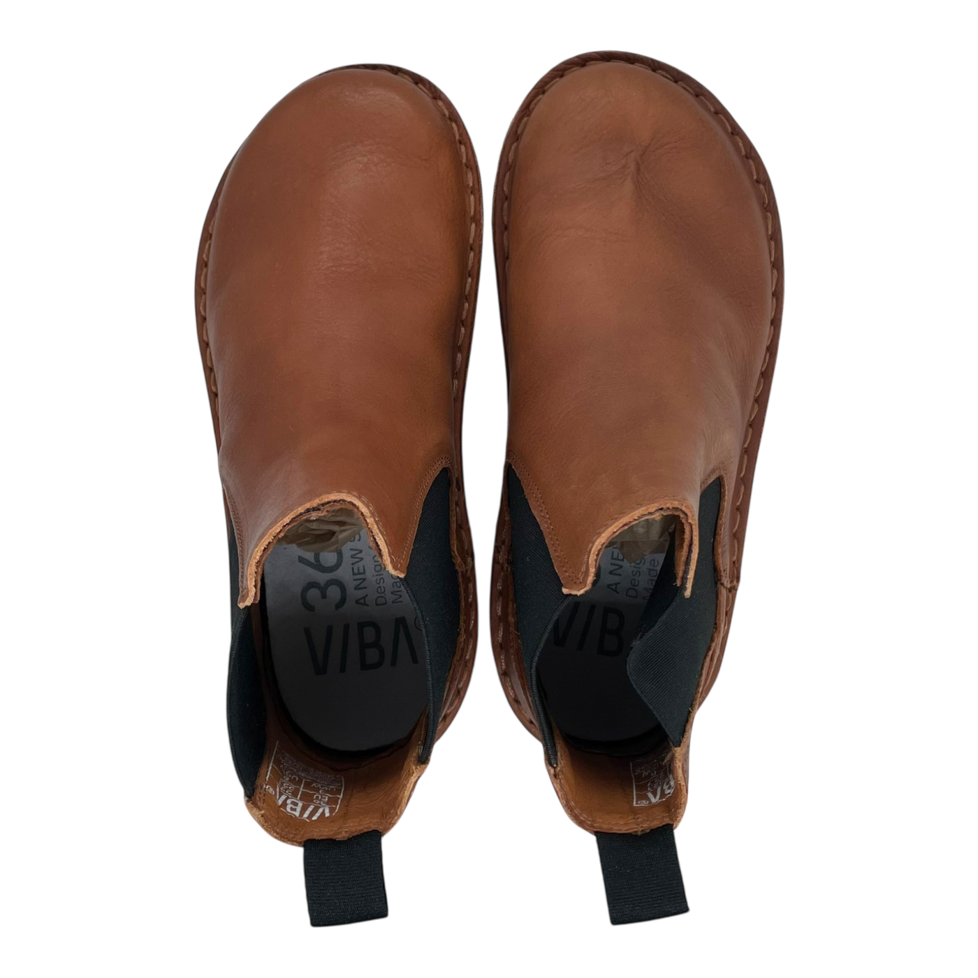 VIBAe Helsinki leather boots, cognac brown | 36