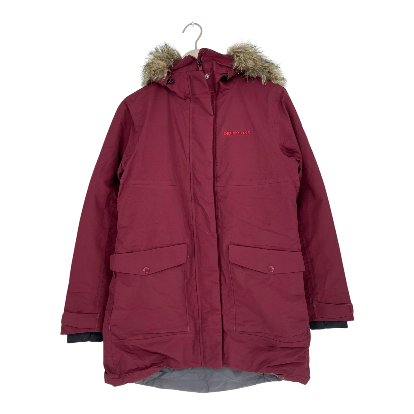 Didriksons parka, burgundy | woman 40