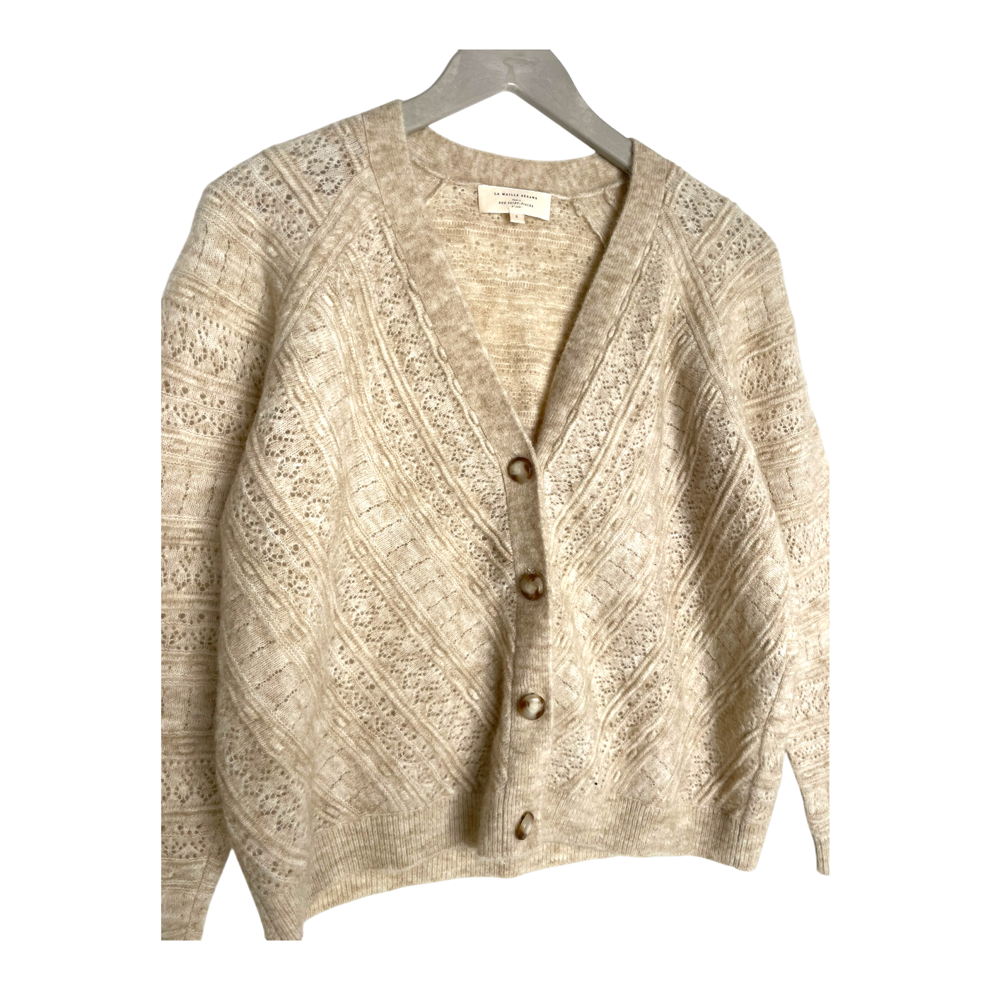 Sézane wool mix cardigan, wheat | woman S