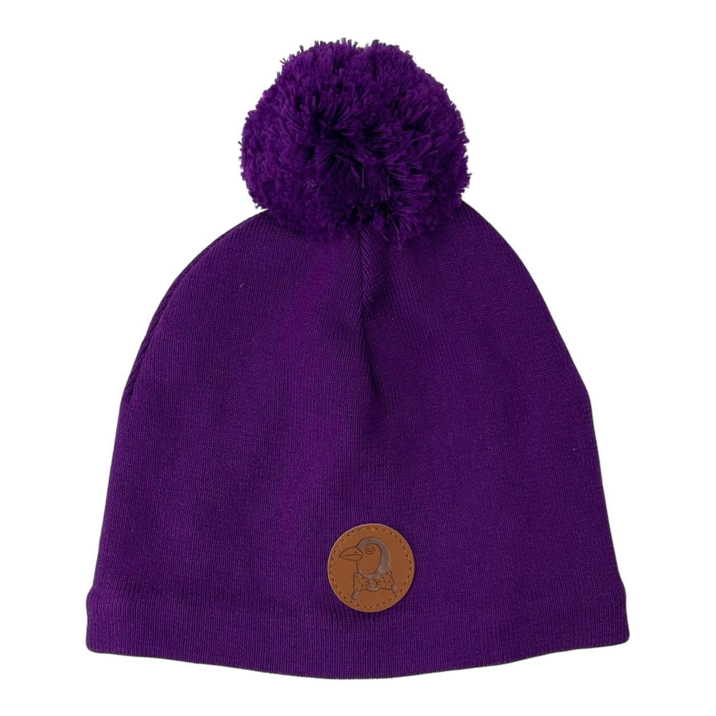 Mini Rodini beanie with pom, purple | 3-9y