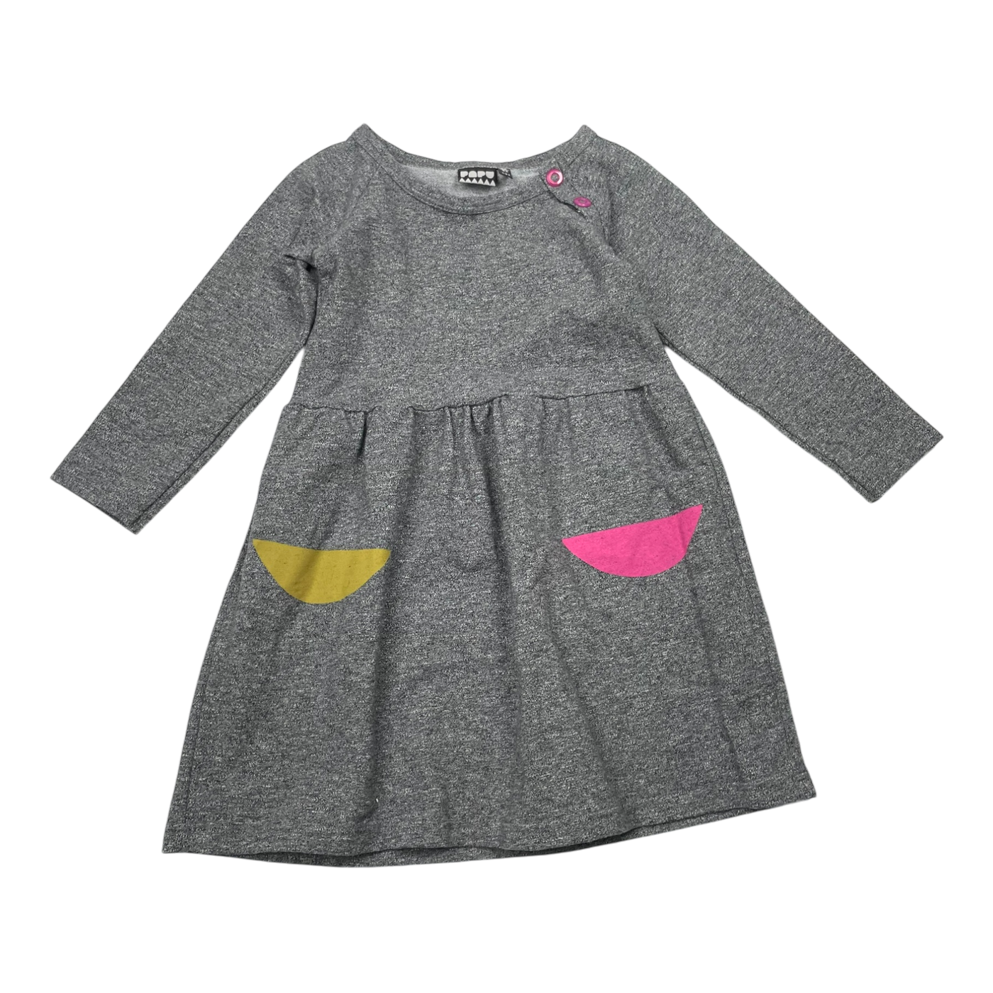 Papu sweat dress, grey | 86/92cm