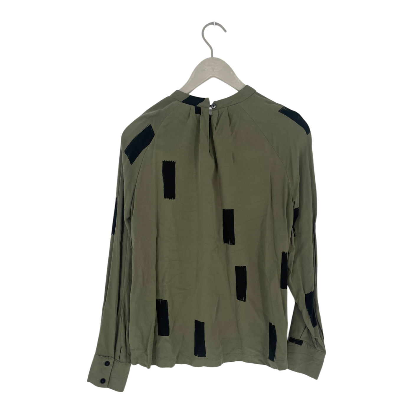 Papu pleated shirt, green woods | woman M