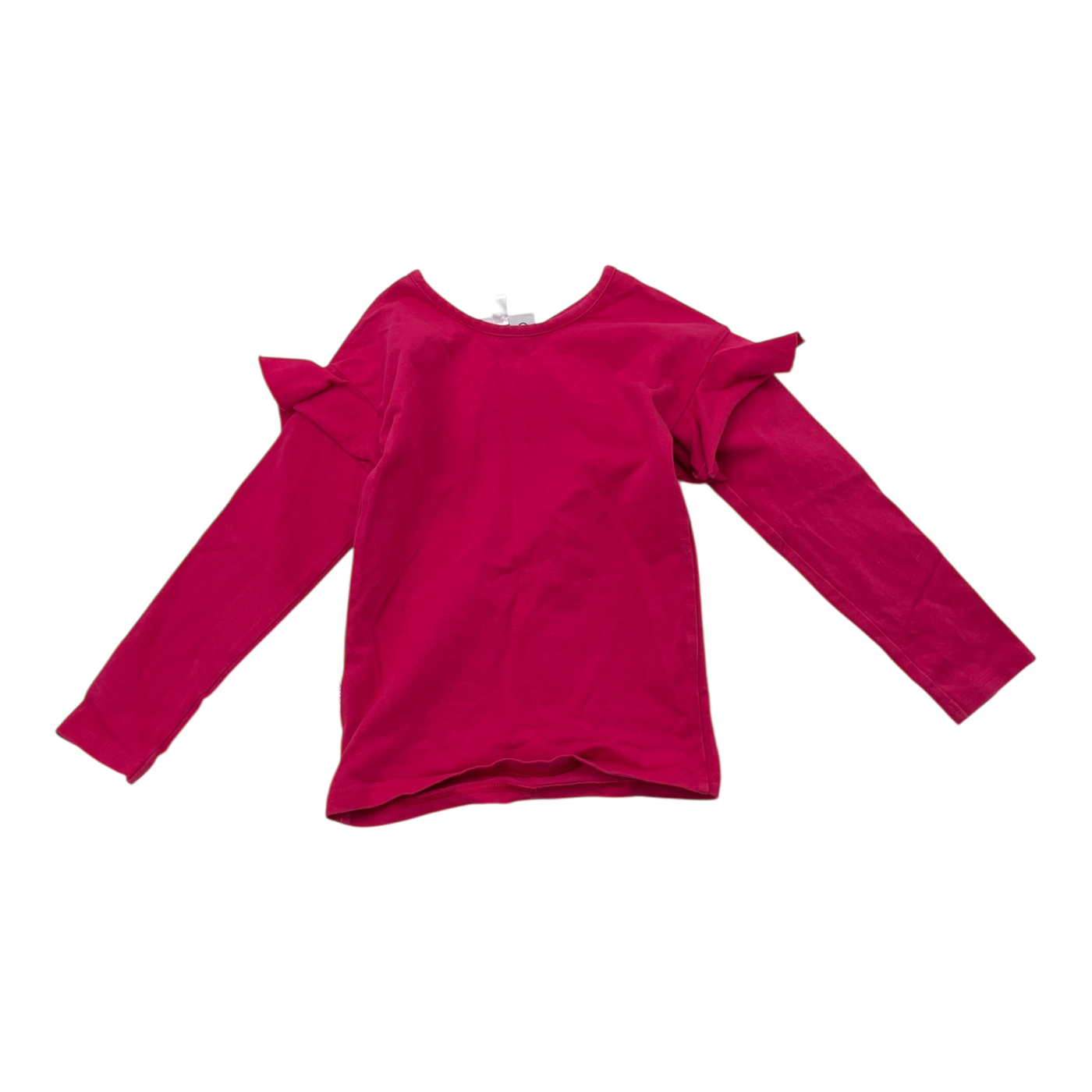 Gugguu frill shirt, deep pink | 86cm