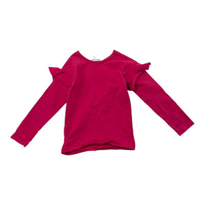 Gugguu frill shirt, deep pink | 86cm