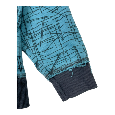 Mainio hoodie, blue and grey | 98/104cm