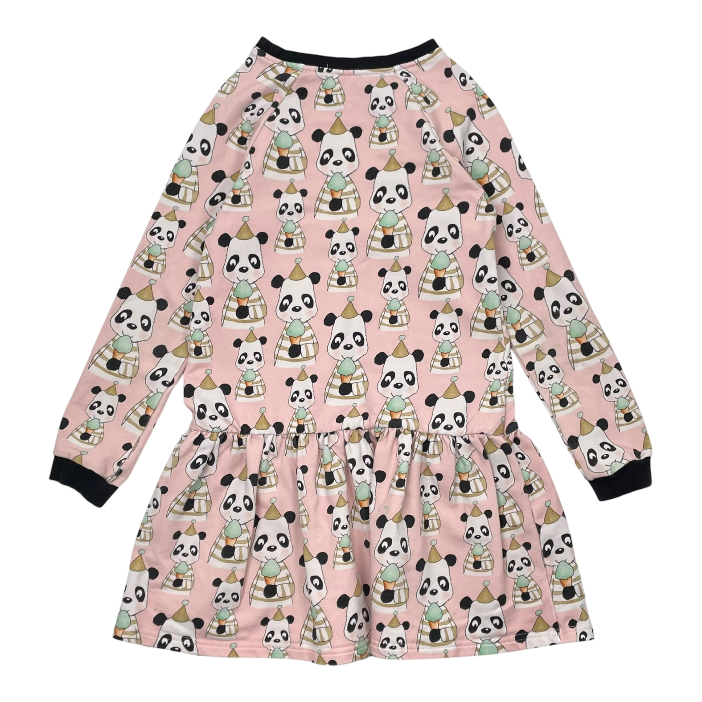Metsola sweat dress, panda | 122/128cm