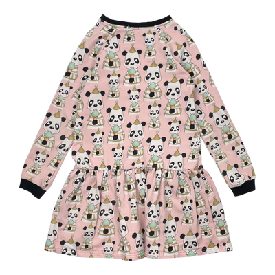 Metsola sweat dress, panda | 122/128cm