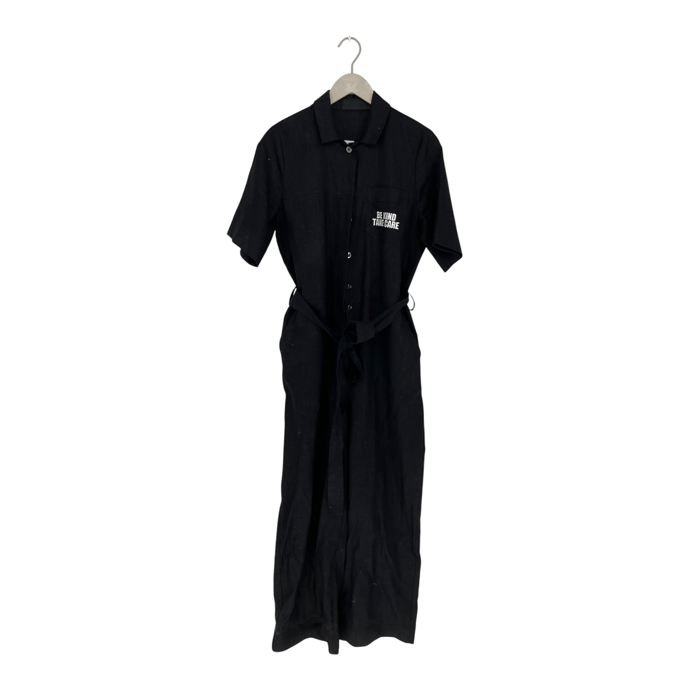 Vimma linen jumpsuit, black | woman M