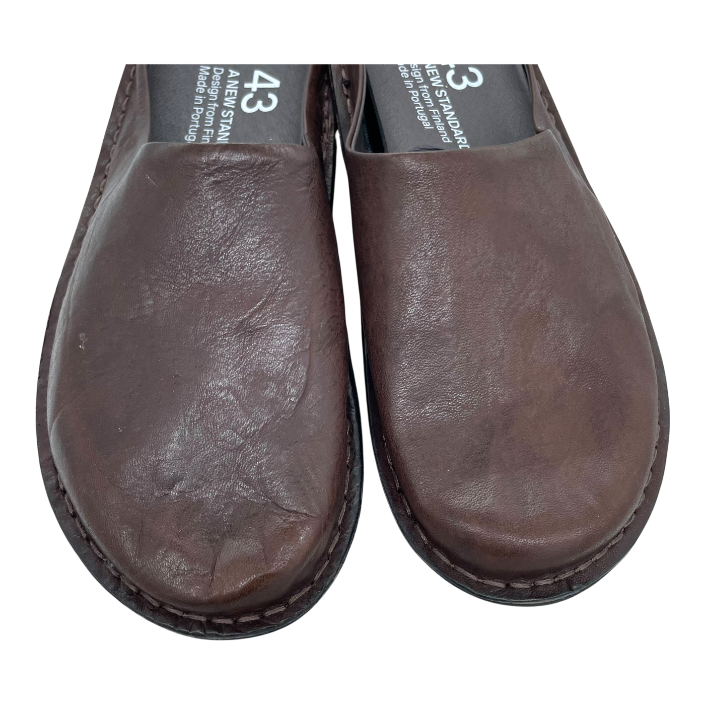 VIBAe Roma leather slippers, cocoa brown | 43