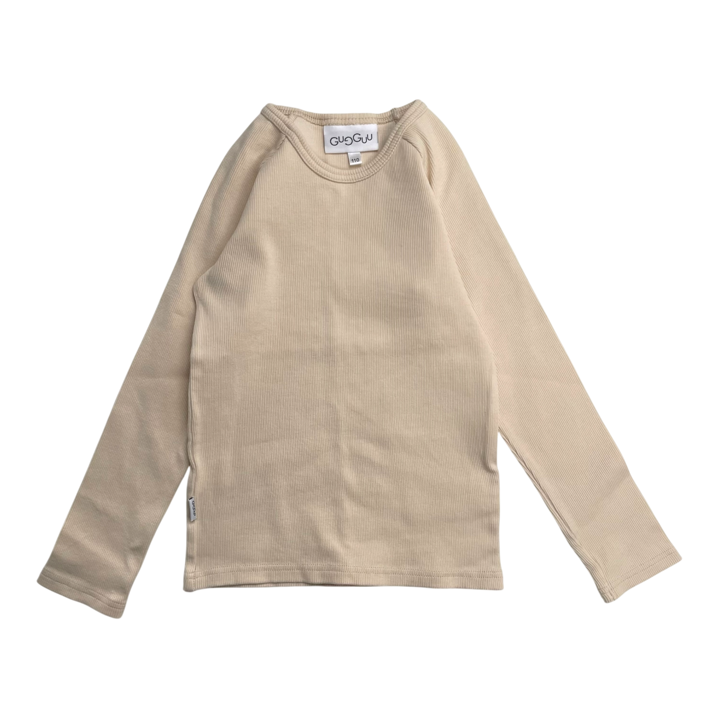 Gugguu rib shirt, wheat | 110cm