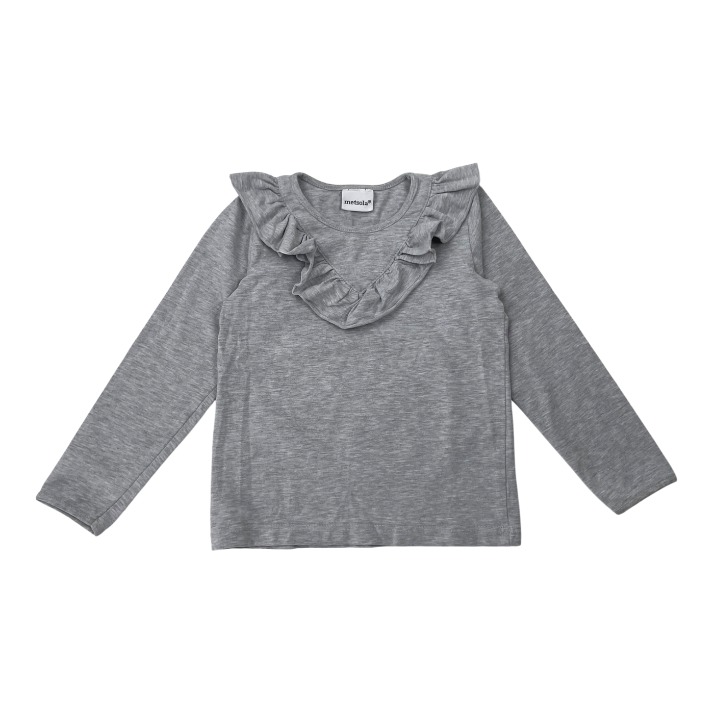 Metsola frill shirt, grey | 110cm