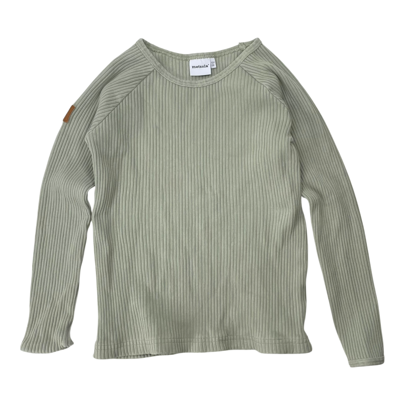 Metsola rib shirt, mint | 122/128cm