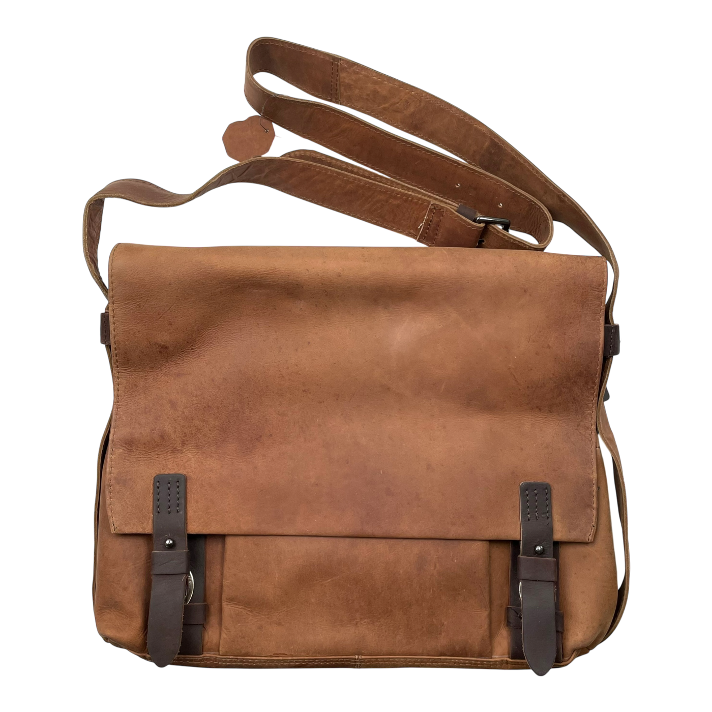 Harold's Bags leather antic heritage messenger bag L, nature