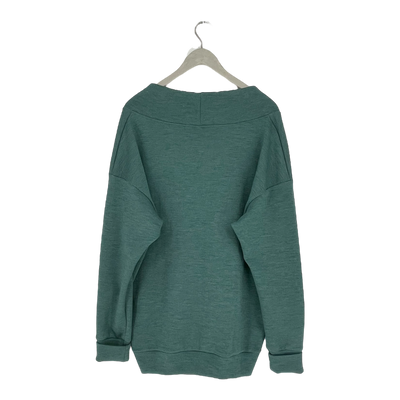 Ommellinen merino sweater, green | woman XL/2XL
