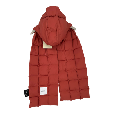 Embassy of Bricks and Logs dublin puffer scarf, brick red