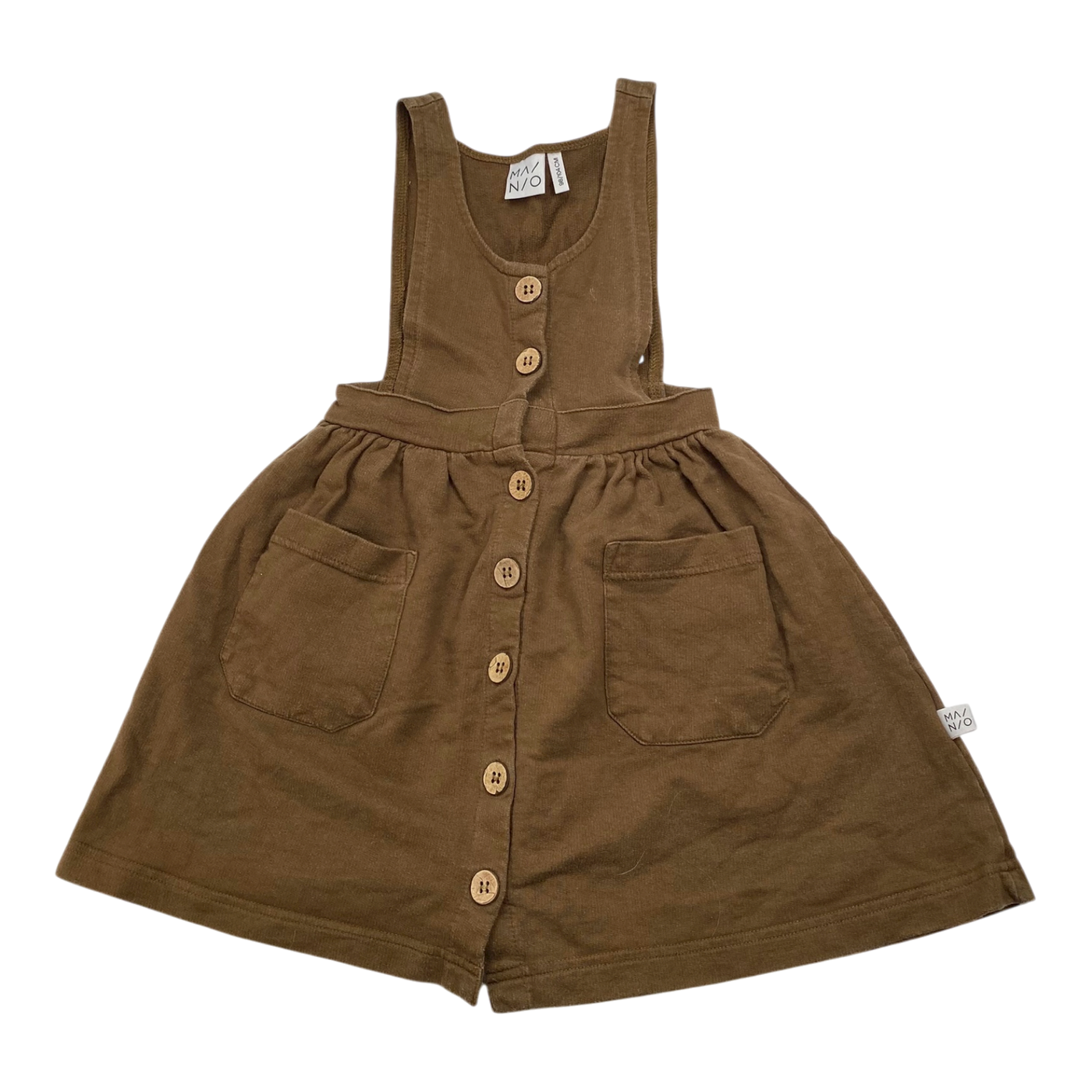 Mainio dungaree skirt, coffee brown | 98/104cm