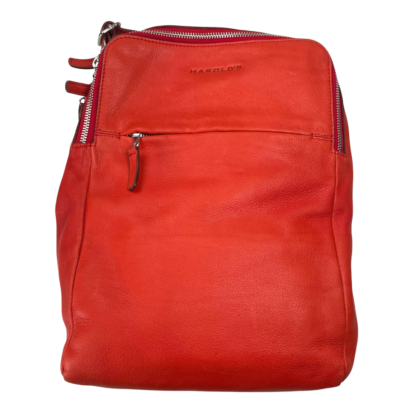 Harold's Bags leather tryo shopper, red