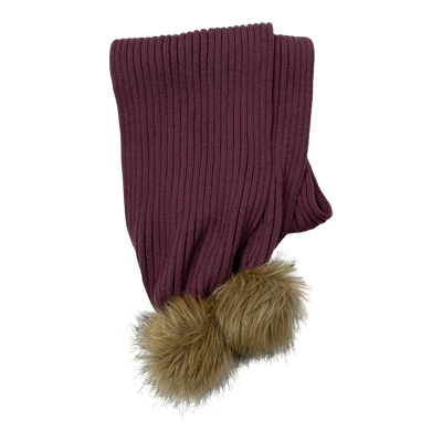 Gugguu merino furry scarf, plum | kids